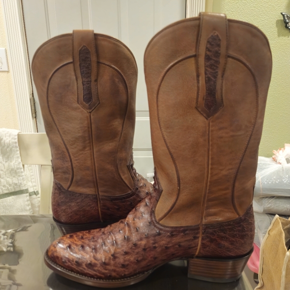 Cody James Black 1978 Chapman Full-Quill Ostrich Western Boot Medium Toe Size 10 - Picture 6 of 9